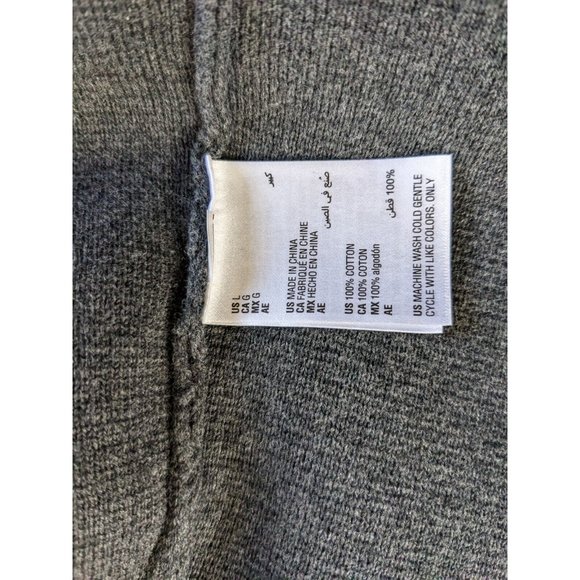 Charter Club Sweater Pink Gray Open Long Sleeve Casual Cotton Womens Size L - Picture 4 of 8